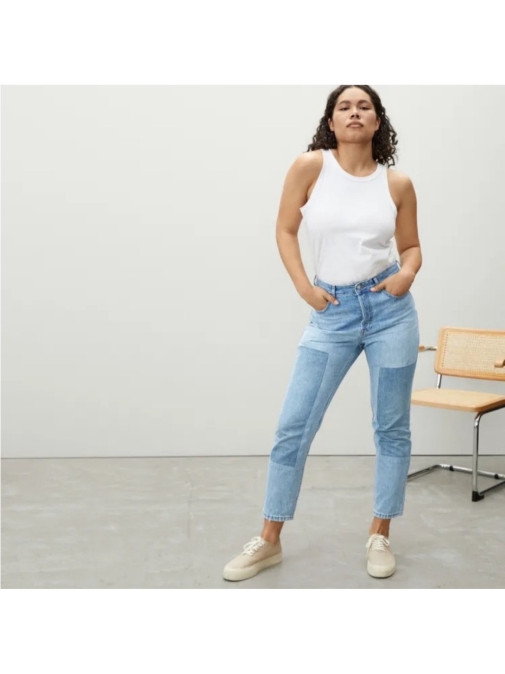 Everlane The 90’s Cheeky Two Tone Button Fly Jeans
